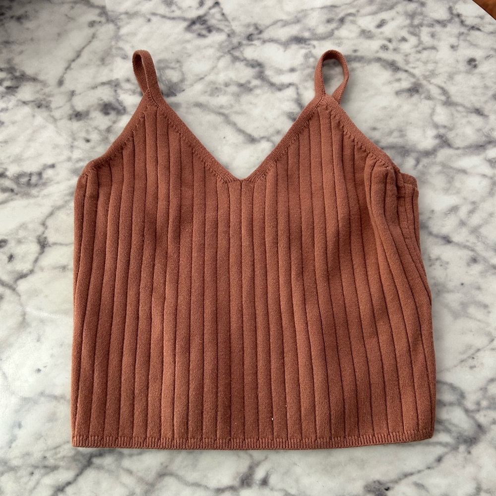 Abercrombie & Fitch Brown Ribbed Camisole